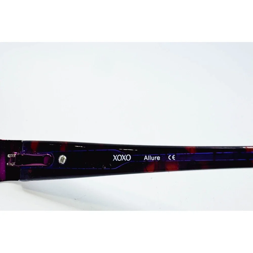 XOXO Allure Eyeglasses Womens Purple Tortoise Semi Rimless 53-16-135